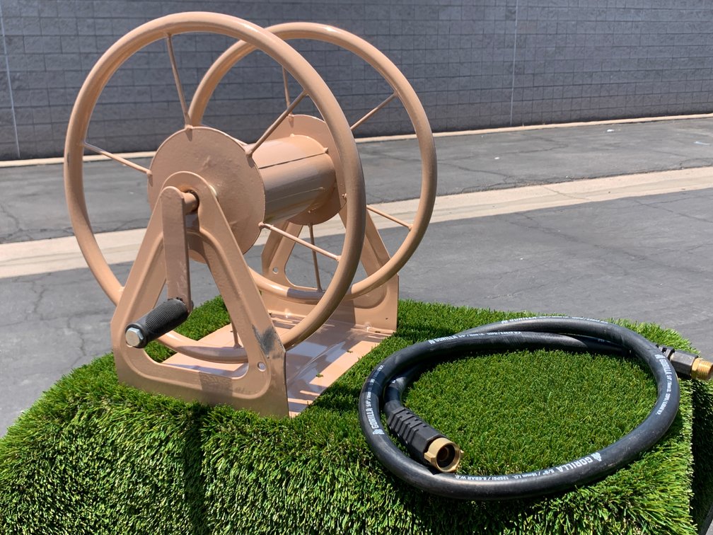 Dual Mount Hose Reel - Tan powder-coated finish  NEW