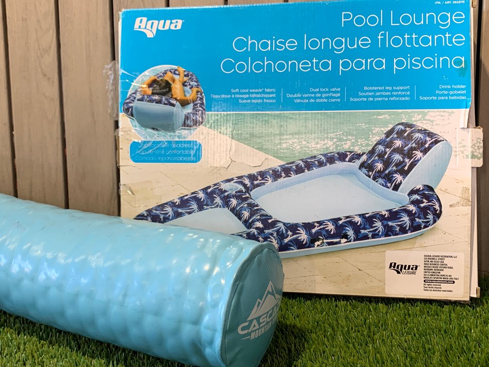 Aqua - Chaise Lounge Pool Float & Cascade Pool Float 