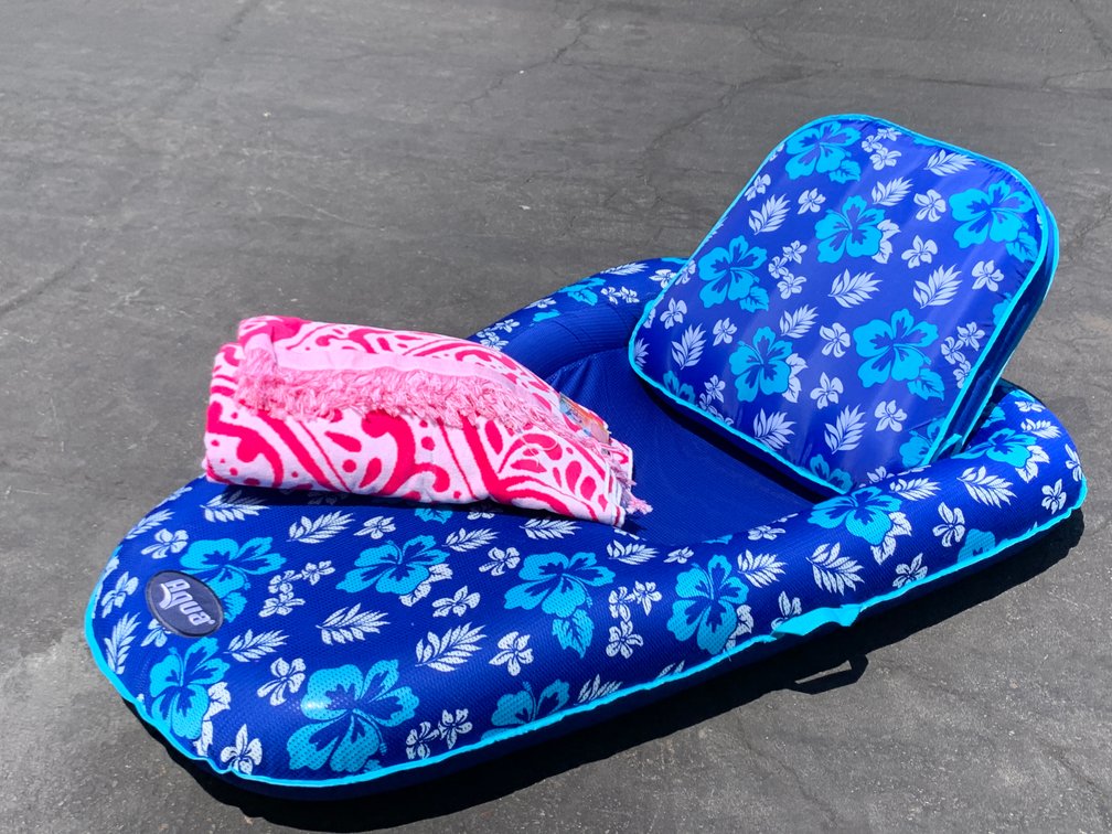 Aqua Premium Convertible Ultimate Pool Lounger Float & HUGE Beach Towel  NEW 