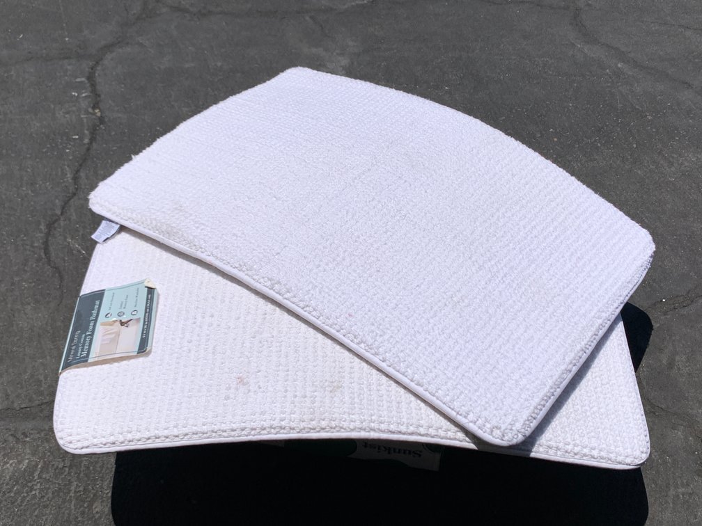 Set of 2 - Mineral Spring Luxury Cotton Memory Foam Bath Mats 