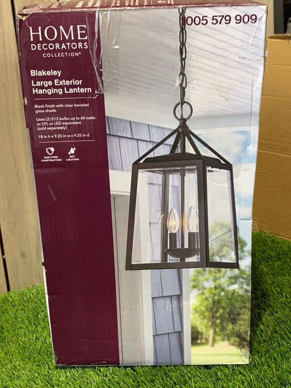 Home Decorators Collection Blakeley Large Interior and Exterior Hanging Lantern NEW 