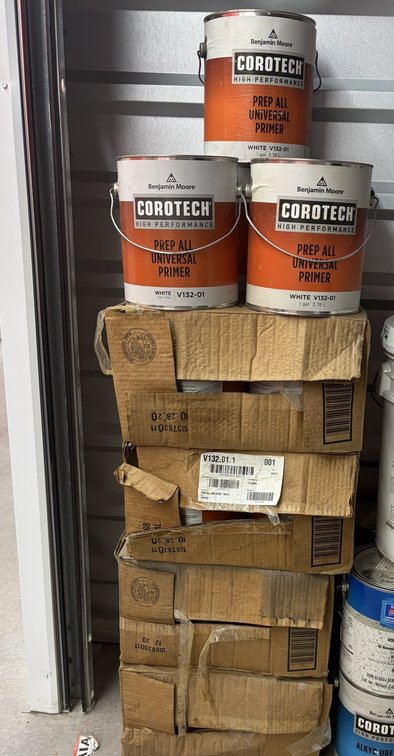 Lot of Benjamin Moore Corotech High Performance Prep-All Universal Primer - in Climate Controlled Environment- NEW  and never used.