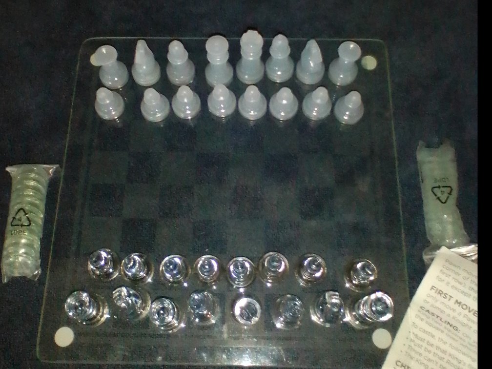 Glass Chess & Checker Set