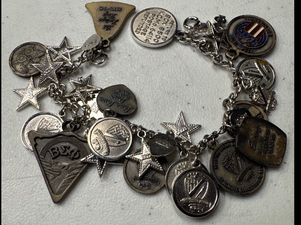 Beta Sigma Phi Sorority Charm Bracelet