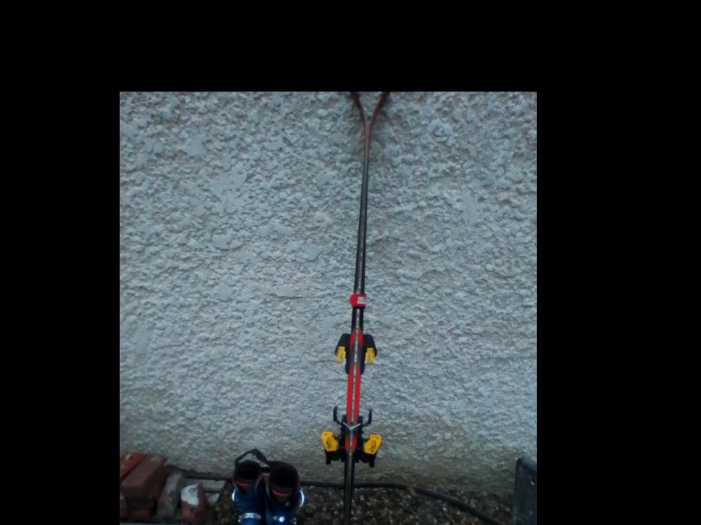Sarah Solomon skis and boots