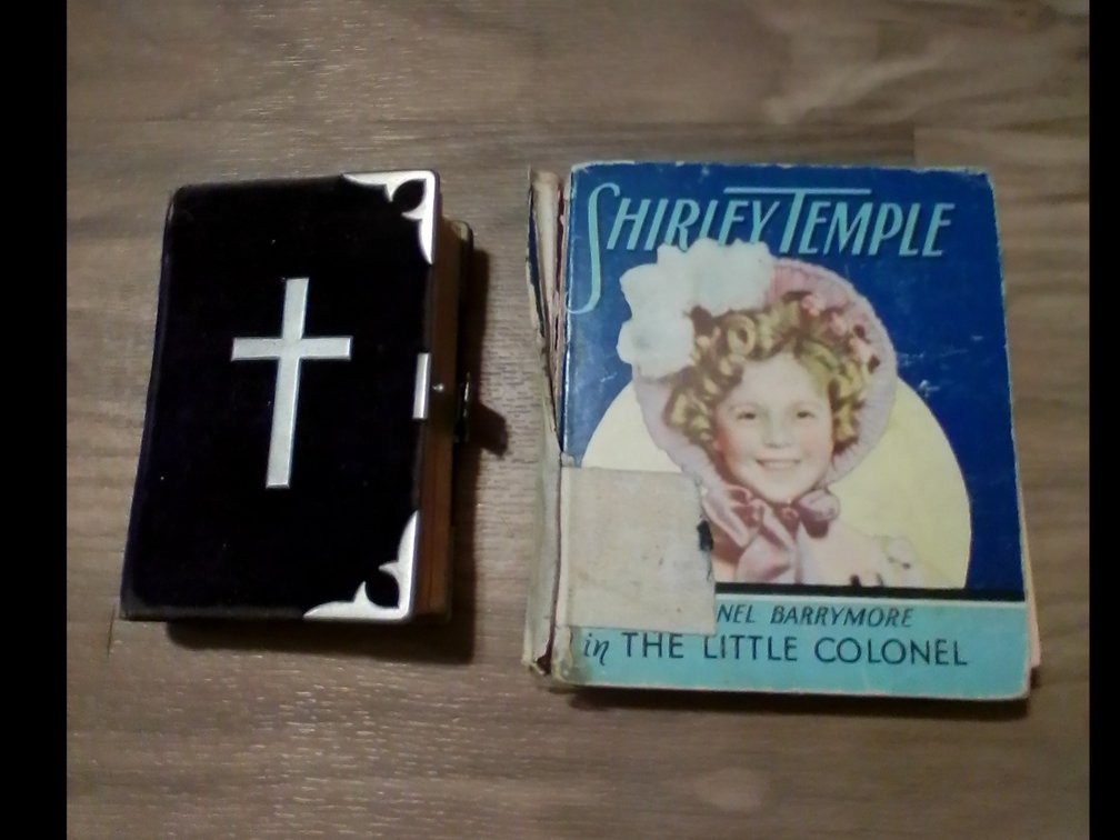 Old Bible and Shirley Temple book