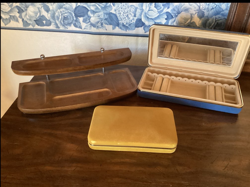 Jewelry Boxes And Wooden Stand
