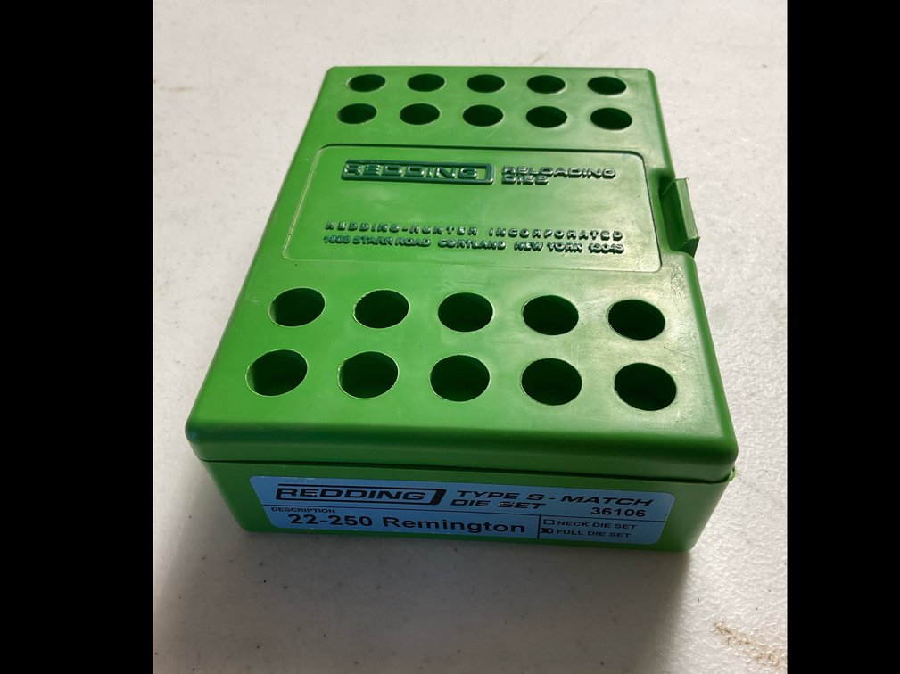 Redding 22-250 REM Type S Match Die Set