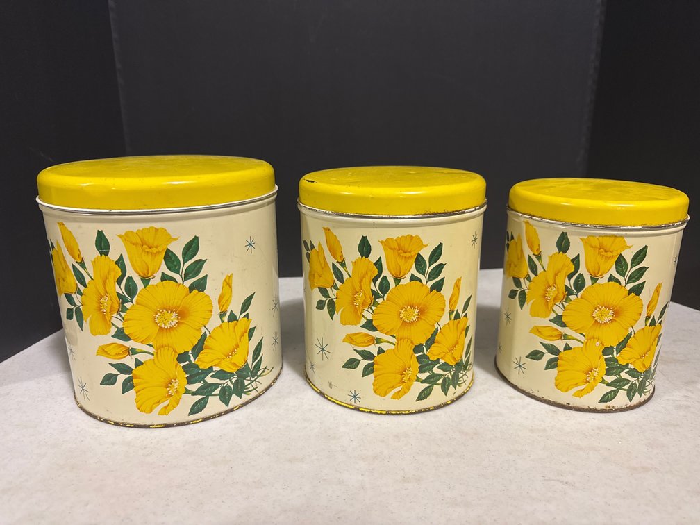 1950s Atomic Starburst Canisters