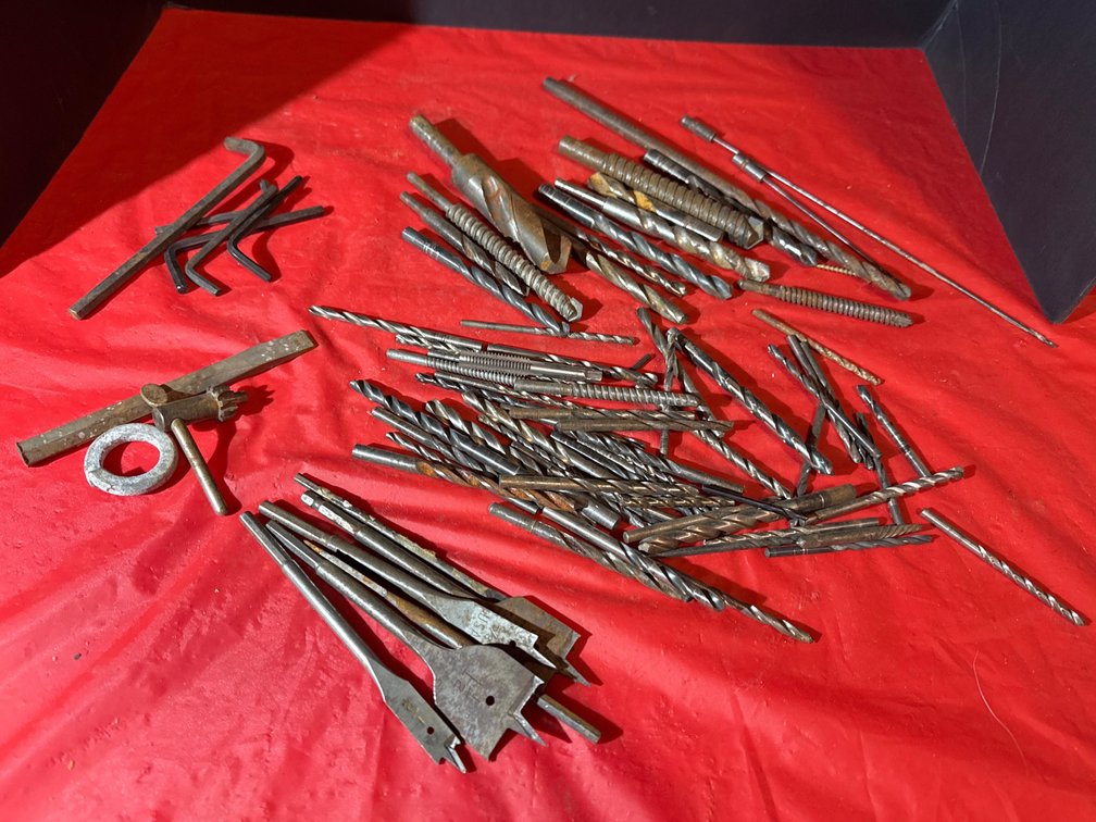 Assorted Drill Bits, Allen Wrenches, Spade Drill Bits