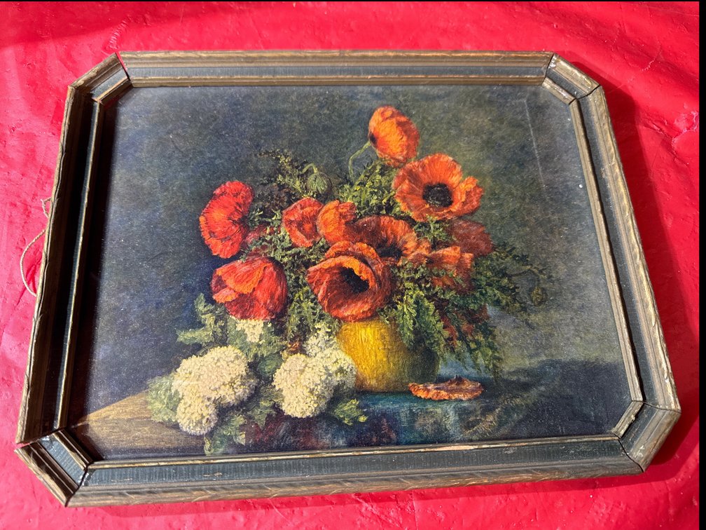 Still Life W/Poppies Floral Picture