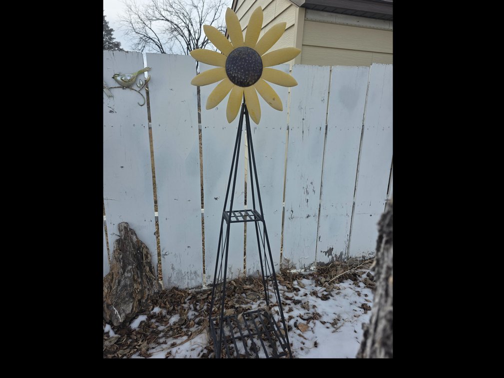 Sunflower with Shelf Yard Art