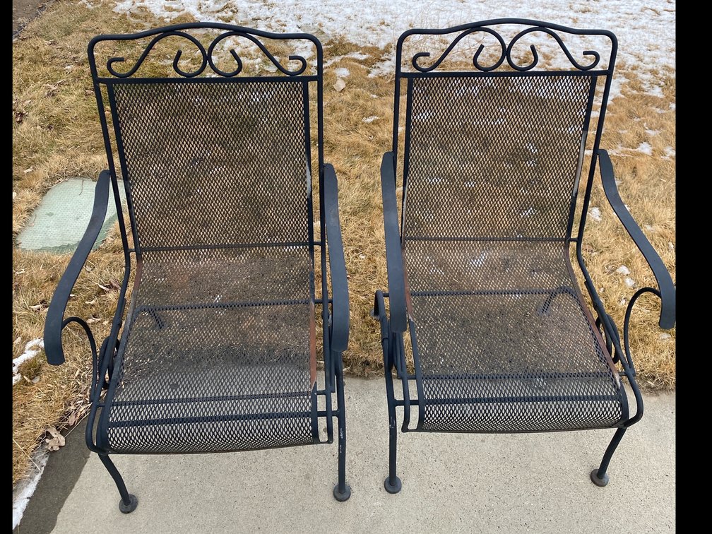 Metal Patio Chair Lot of 2