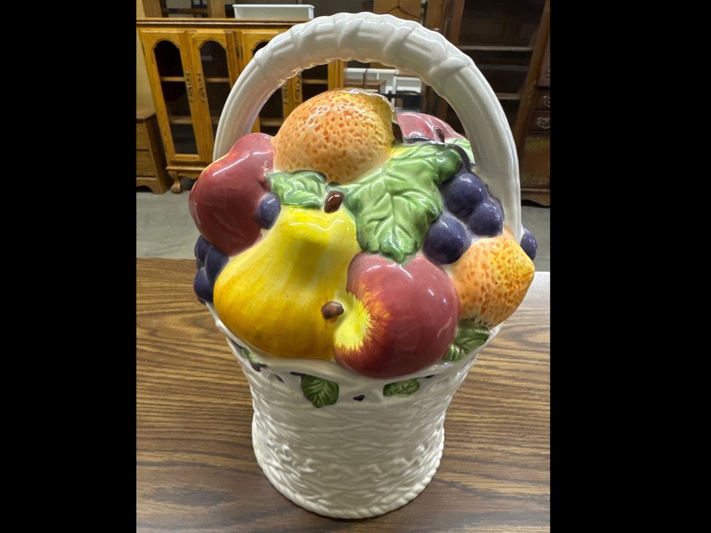 Ceramic Fruit Bowl Cookie Jar