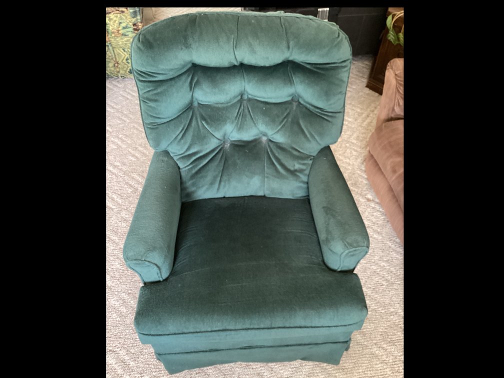 BEST Green Swivel Rocking Chair