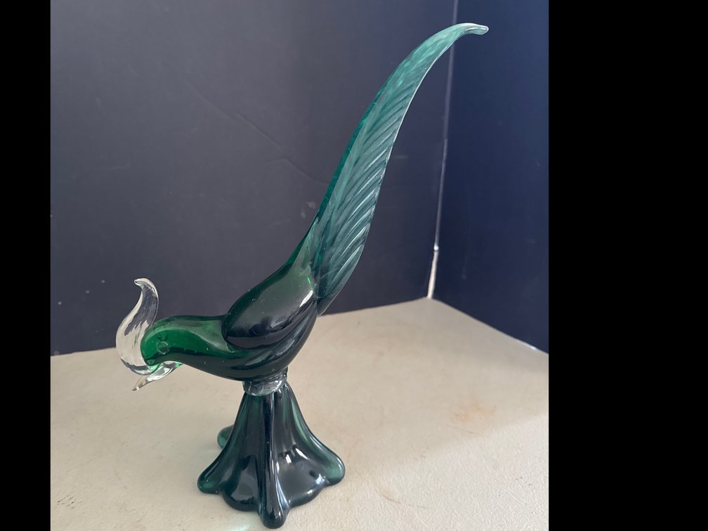 Murano Glass Pheasant Sculpture
