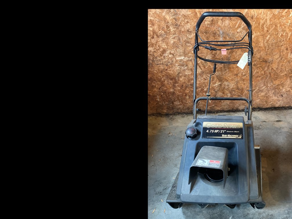 Yard Machines 4.75hp/21” Electric Start Snow Thrower Gold Series