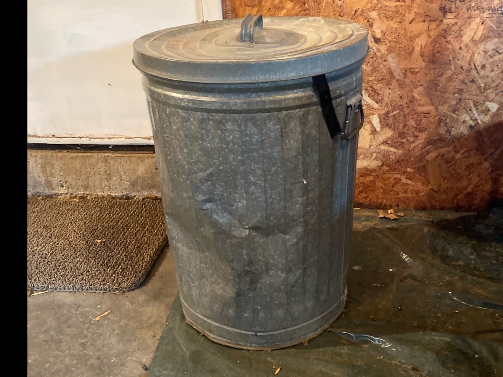 Galvanized Metal Trash Can with Lid 20 Gallon