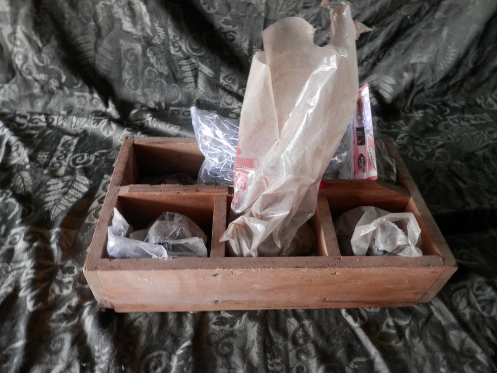 Wooden Box Of Fencing Supplies