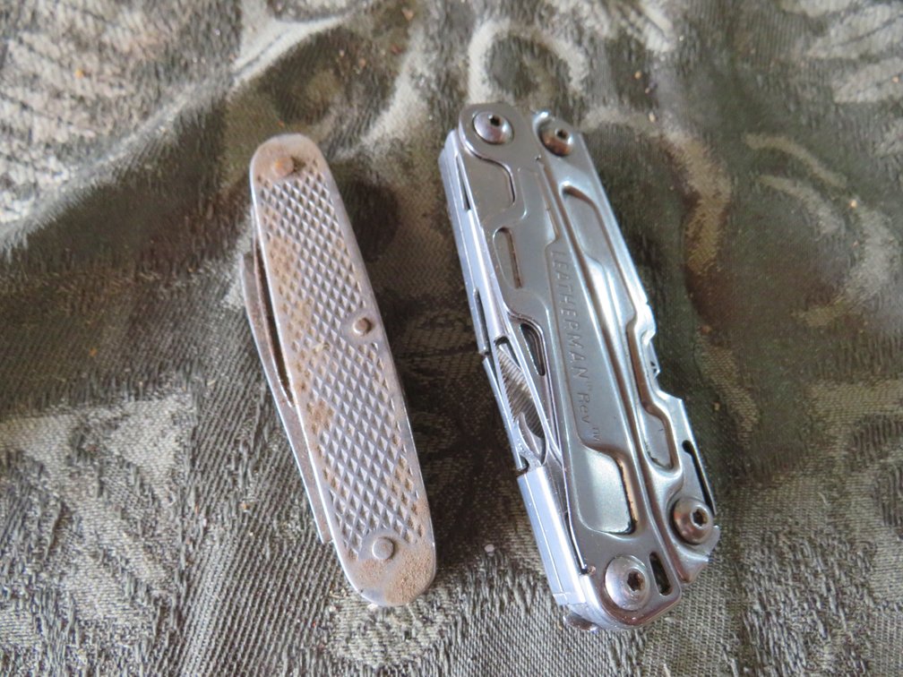 Leatherman Multi-Tool And Camper Style Knife