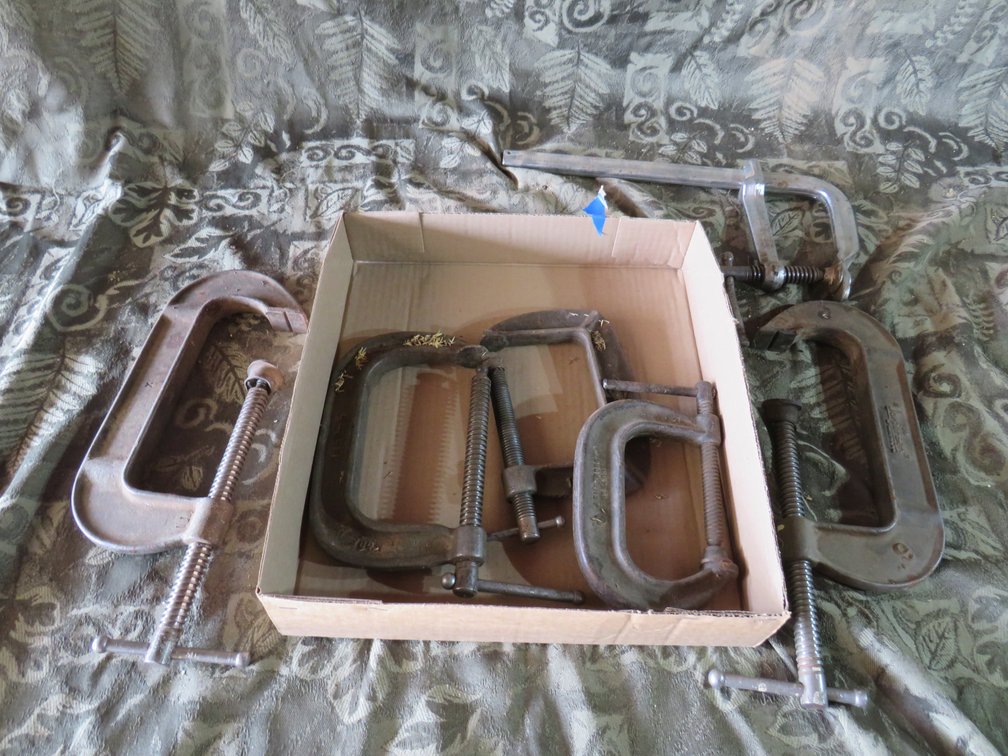 Assorted C-Clamps And Bar Clamp (6)