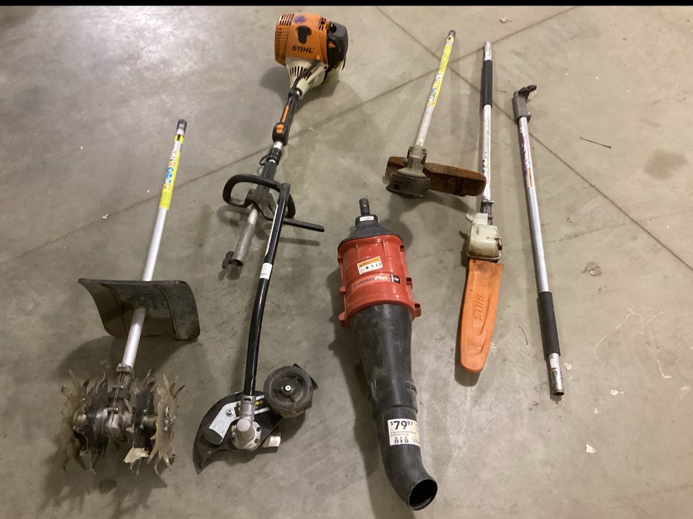 Stihl Gas Powered Trimmer With Attachments