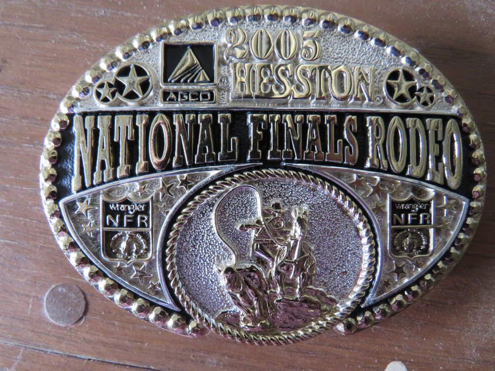 2005 Montana Silversmith’s Hesston NFR Belt Buckle, no box included.