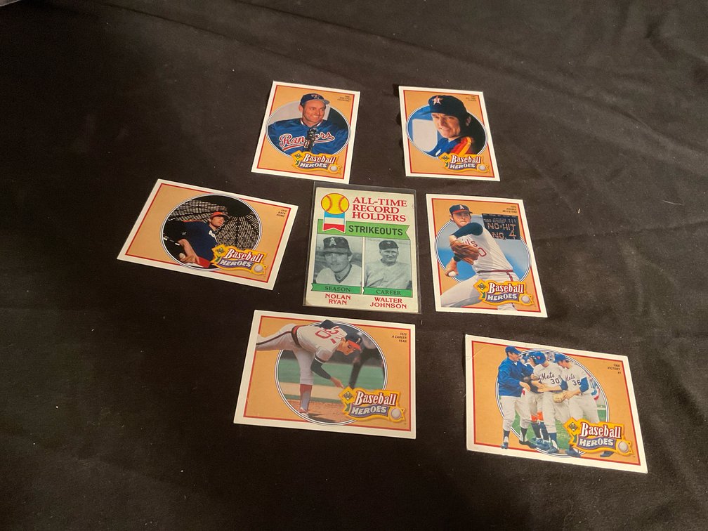 1979 Topps & 1990 Upper Deck Baseball Heroes Nolan Ryan Baseball Cards