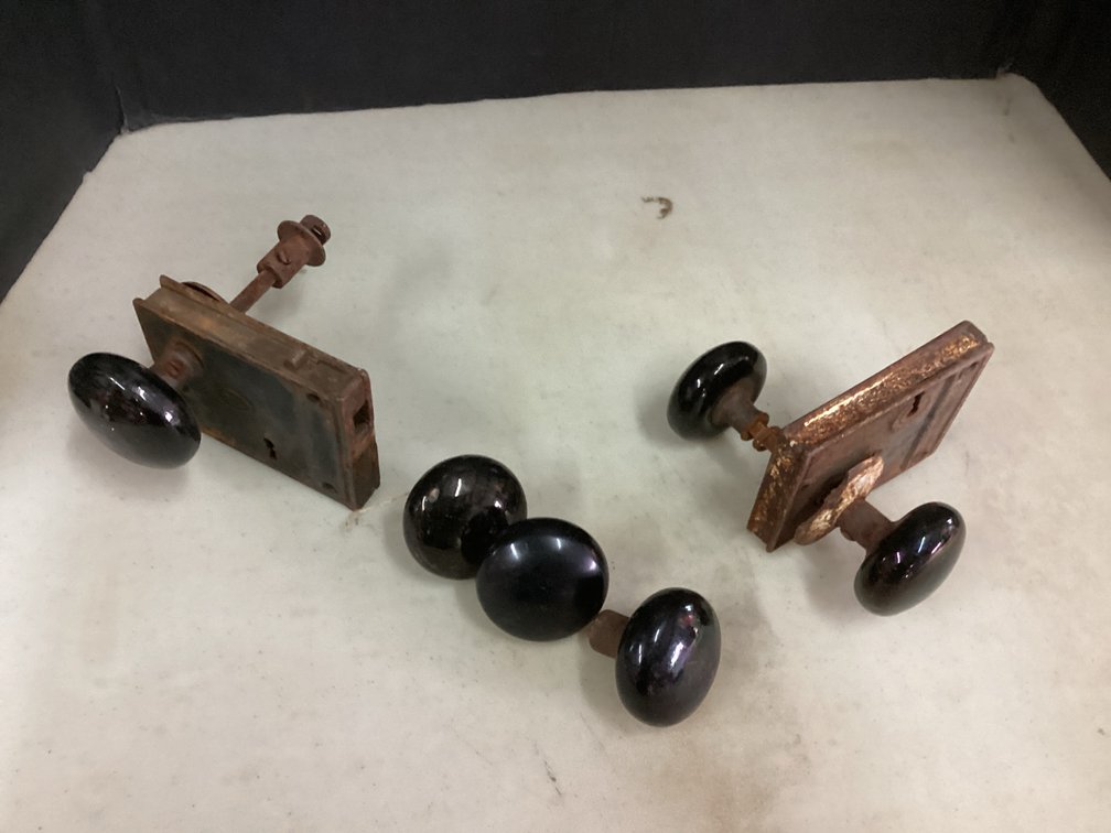 Black Porcelain Doorknobs