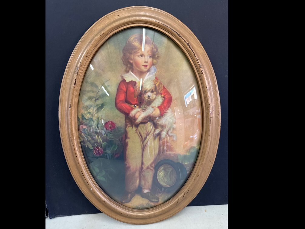 Print Of Famous Portrait “Master Simpson” In Convex Glass Frame