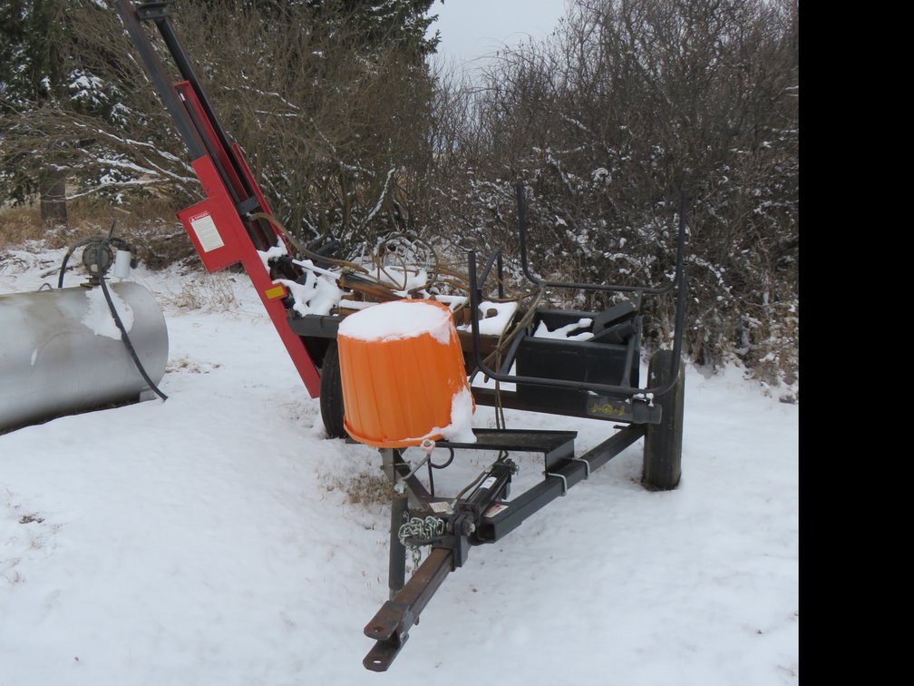 Pull-Behind Gas-Powered Farm King Hydraulic Post Pounder
