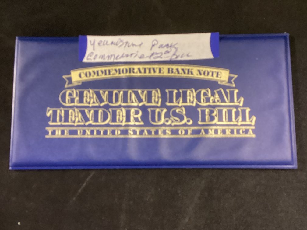 Yellowstone Park Commemorative 2$ Bill