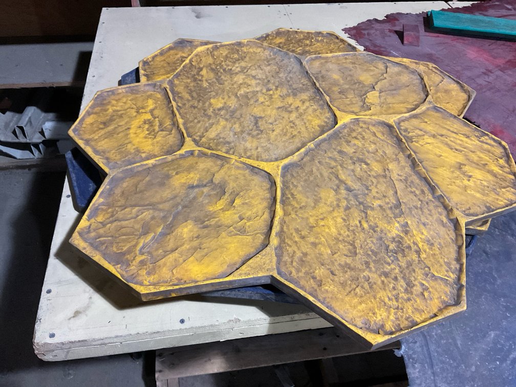 (5) Used Brickform Decorative Stone FM-750 Concrete Stamps