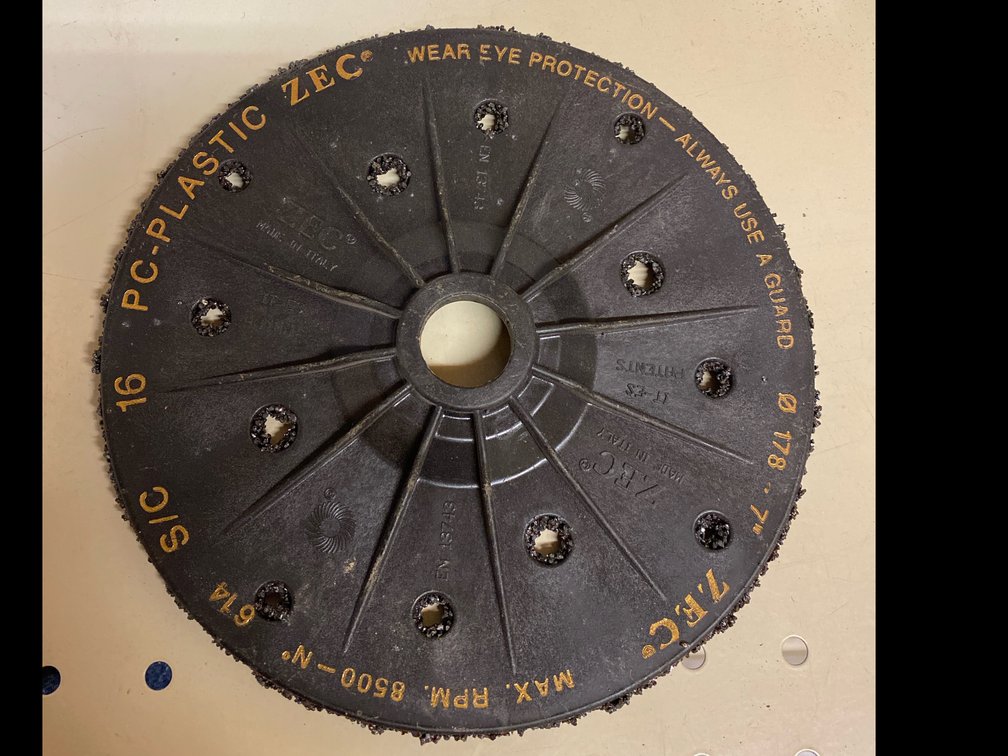 ZEC abrasive grinding disc, PC Plastic