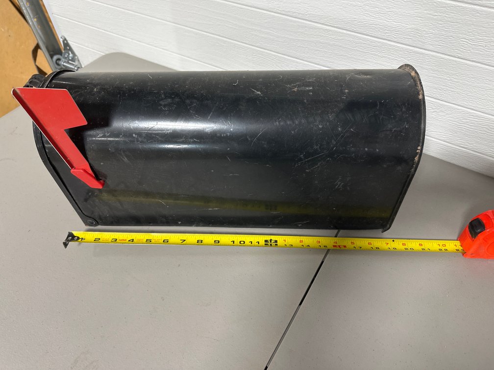 Metal US Mailbox w/ Flag