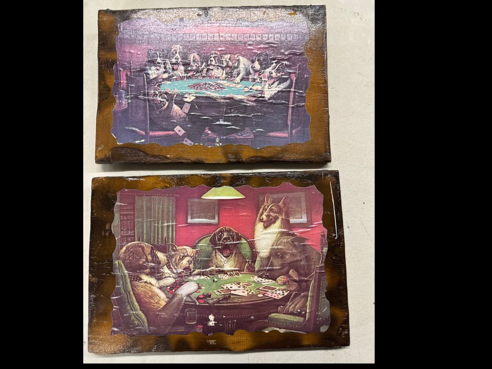 Dogs Playing Poker Wood Pictures