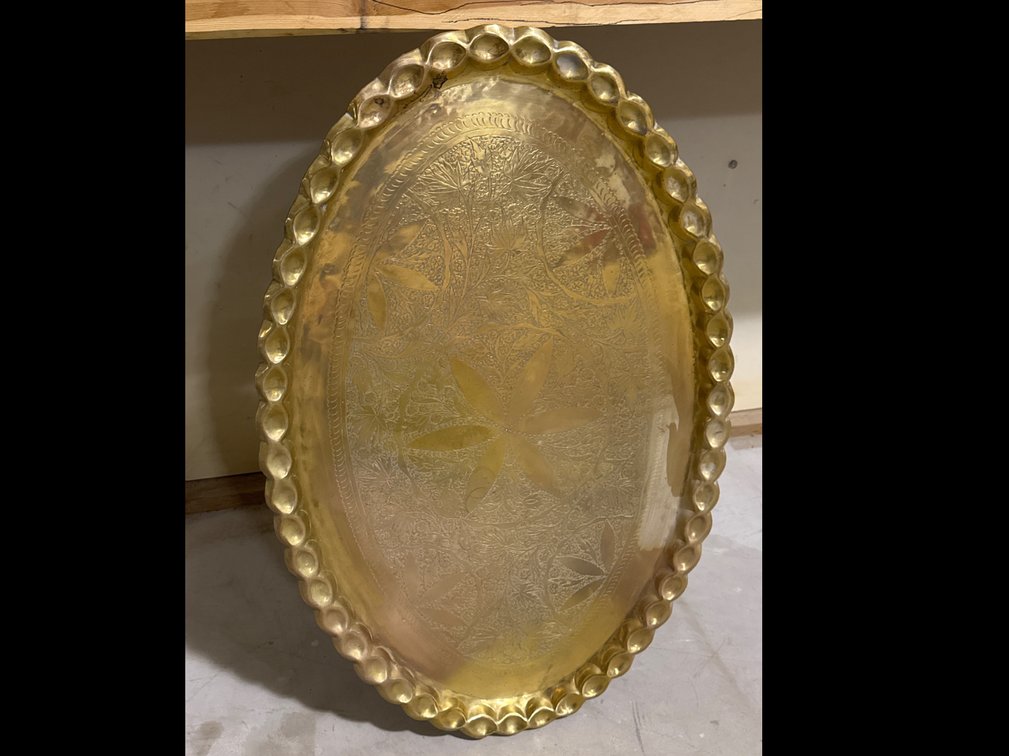 Brass Hand Engraved Tray
