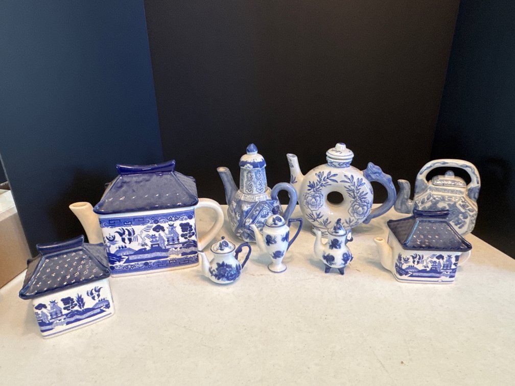 Contemporary Blue & White Porcelian Teapots