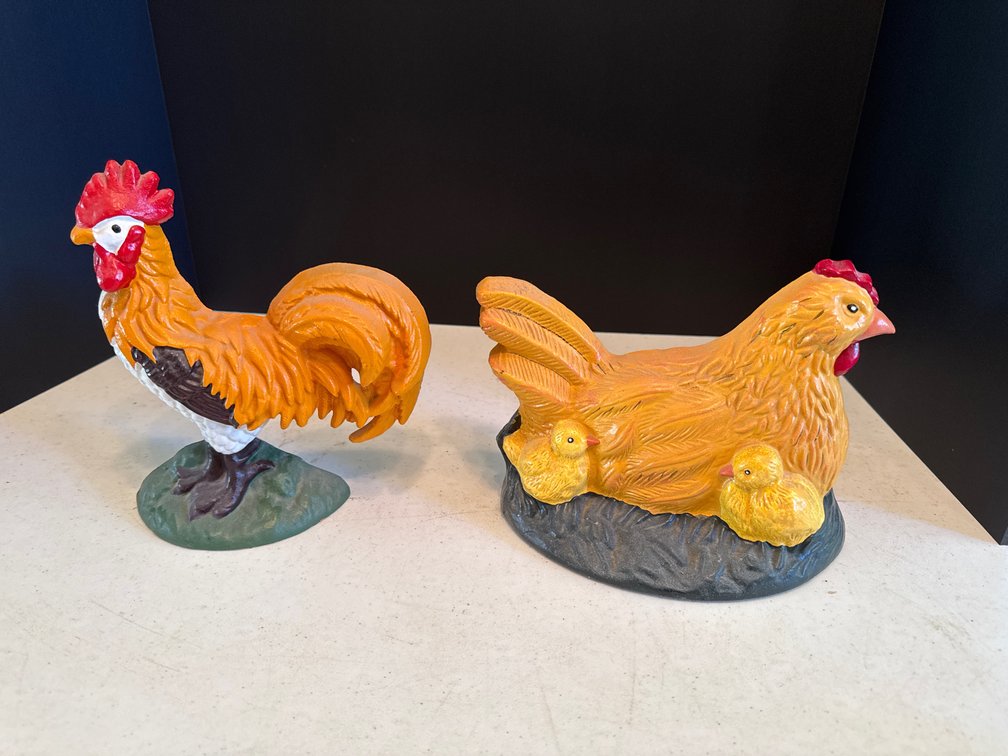 Cast Iron Rooster/Chickens