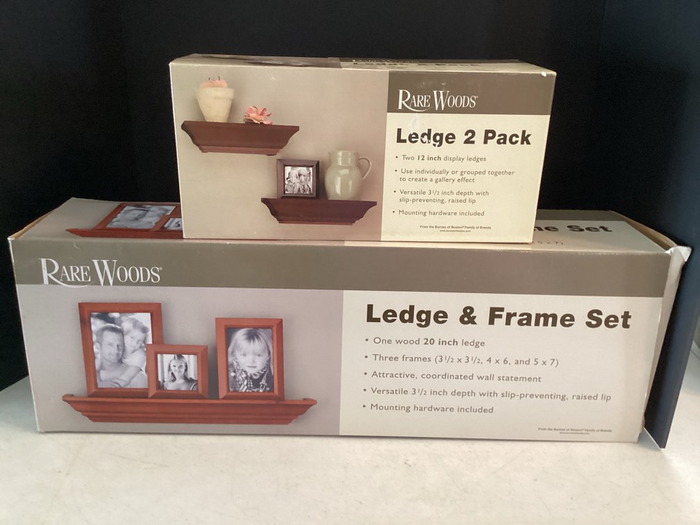 Rare Woods Shelves & Ledge& Frame Set