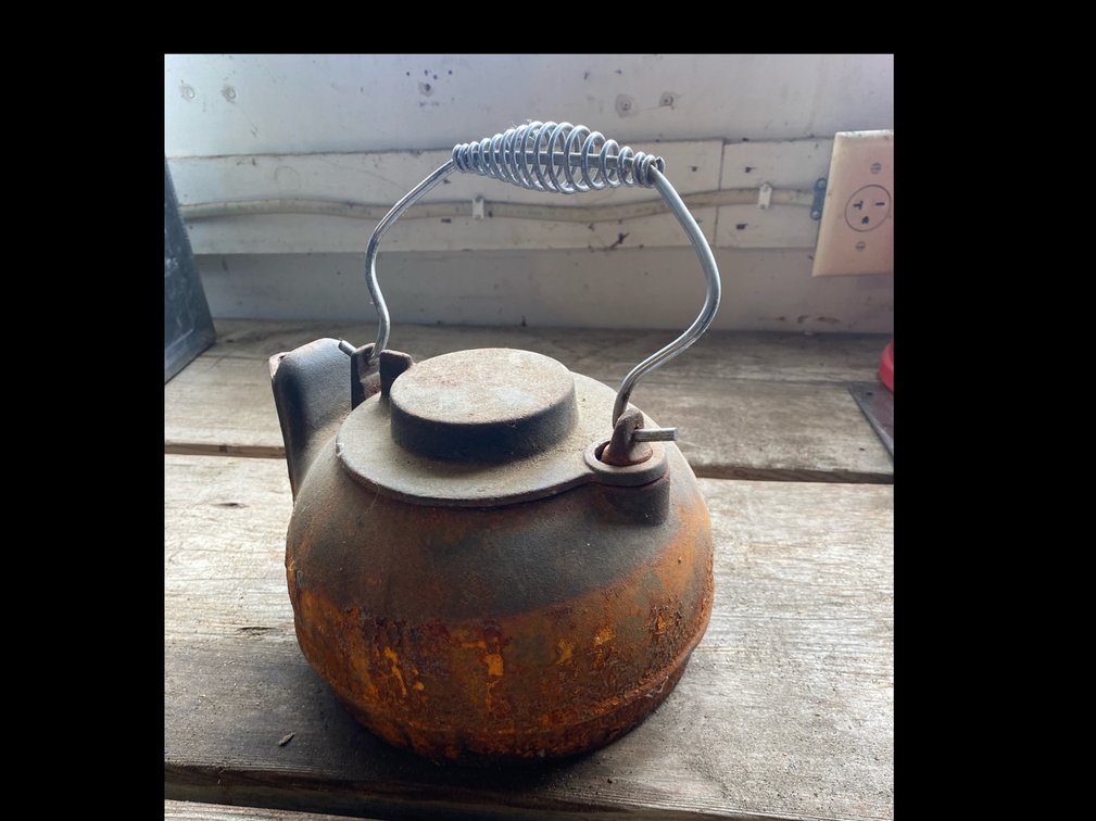 Cast Iron Wood Stove Tea Kettle