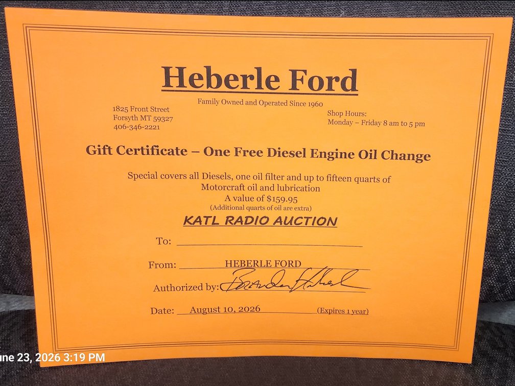 Heberle Ford Diesel Oil Change
