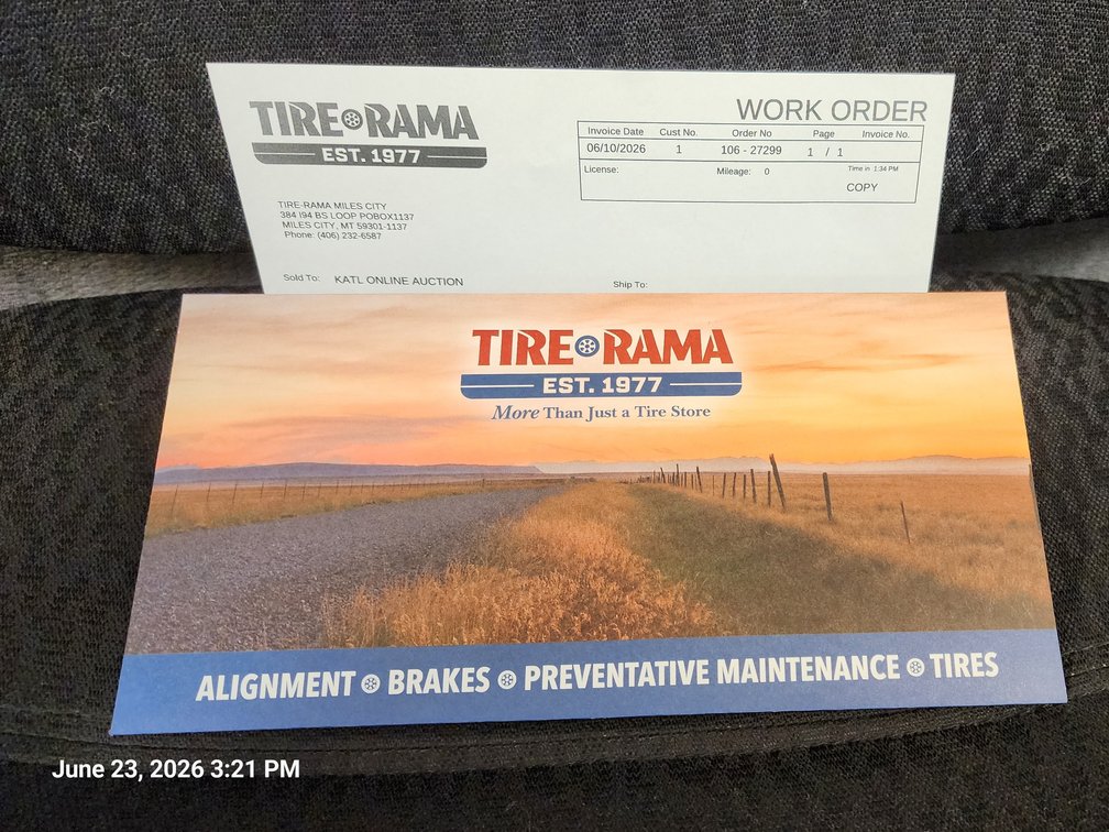 Tire-Rama Miles City Gift Cerificatet