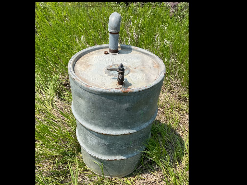 (2) Galvanized 55 Gallon Drums