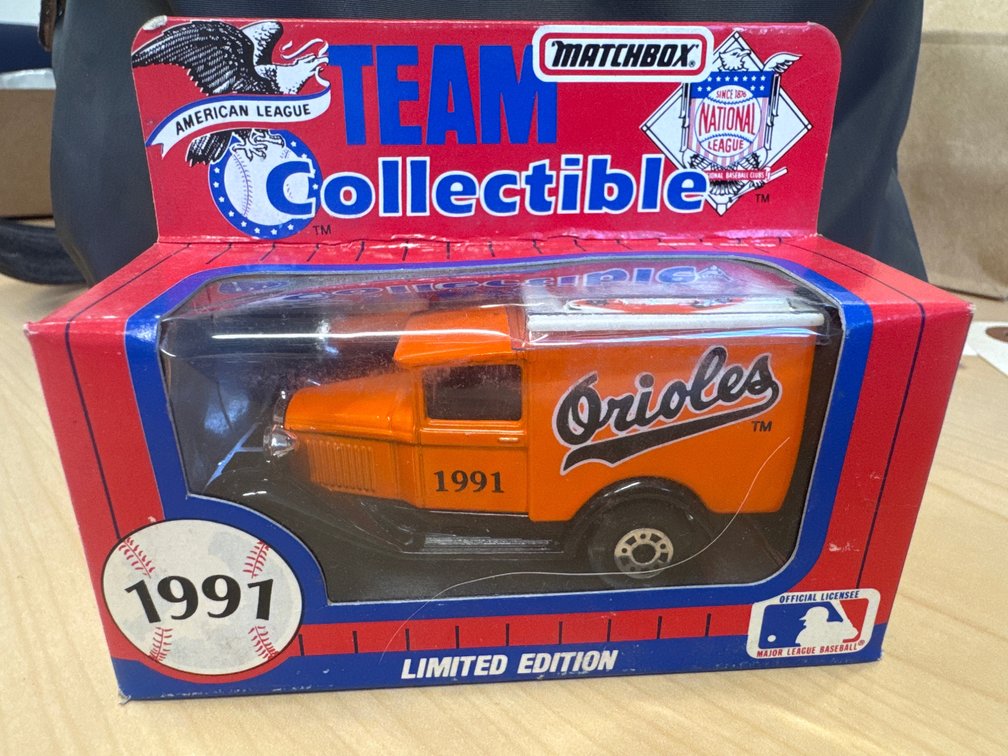 Matchbox Car Team Collectible 1991 Orioles