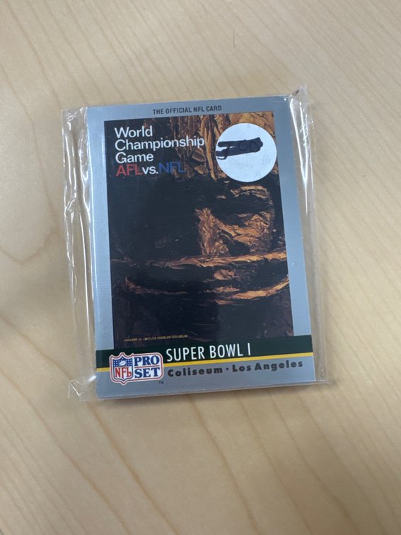 Unopened NFL Pro Set Super Bowl Collectible 1990