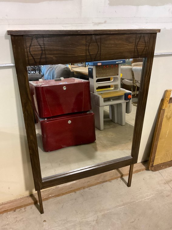 32” x 38.5” Wood Framed Vanity Mirror