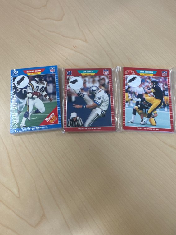 Unopened NFL ProSet Cards 1989 -3 packs