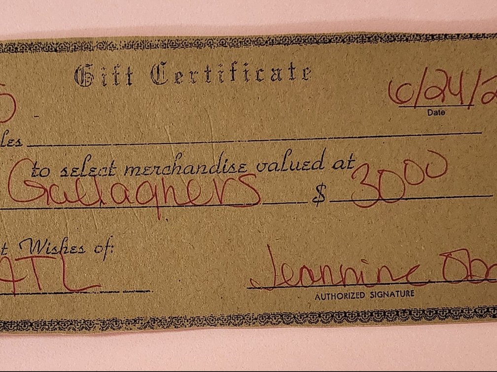 Gallgaher's Gametime Grill  $30 Gift Certificate