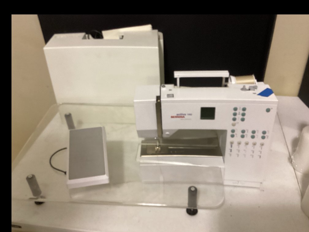 Bernina Sewing Machine with Foot Pedal, Steady Portable Table
